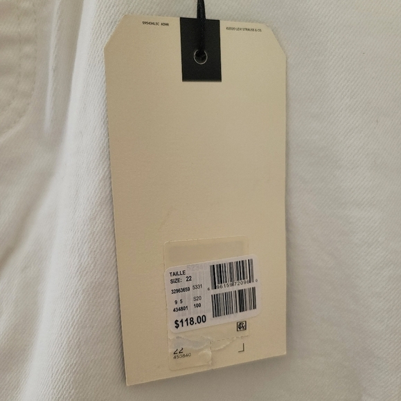 Levi's Plus White Jeans NWT 722 Wedgie Skinny #785 - Picture 5 of 16